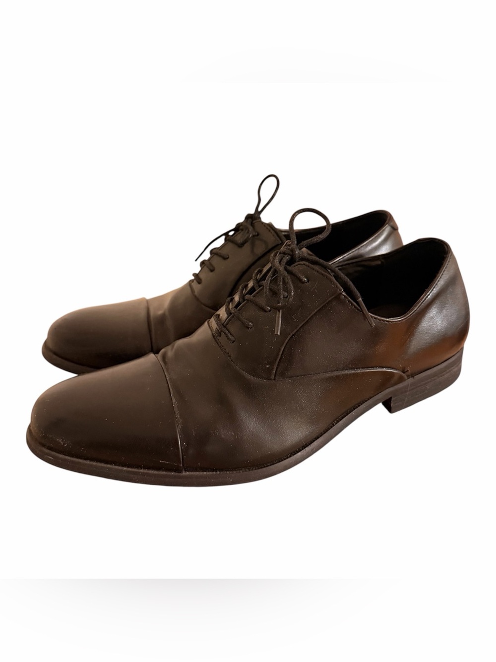 Kenneth Cole Reaction Men's Classic Black Cap Toe Dress Shoes Size 9